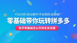 美客电商拼多多新手开店运营教程（适合小白入门）